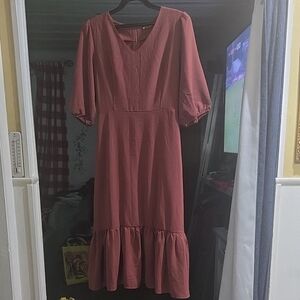 Elegant Pink Midi Dress. Everything, Delivering Luxury To You.